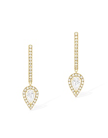 Joy Hoop Pear-Cut Diamond 2x0.10ct Yellow Gold Earrings
