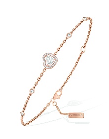 Joy Cœur 0.15ct Diamond Pink Gold Bracelet