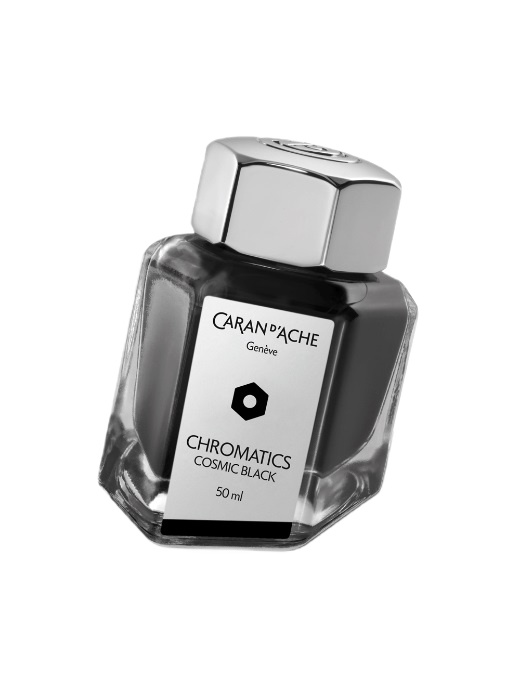  CARAN D’ACHE, Chromatics Cosmic Black Ink Bottle 50 ml, SKU: 8011.009 | watchphilosophy.co.uk