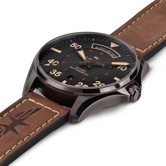 Men's watch / unisex  HAMILTON, Khaki Aviation Day Date Auto / 42mm, SKU: H64605531 | watchphilosophy.co.uk