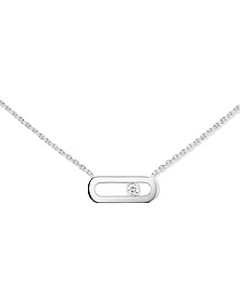 Move Uno White Gold Diamond Necklace
