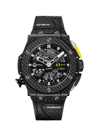 Men's watch / unisex  HUBLOT, Big Bang Unico Golf Black Carbon / 45mm, SKU: 416.YT.1120.VR | watchphilosophy.co.uk