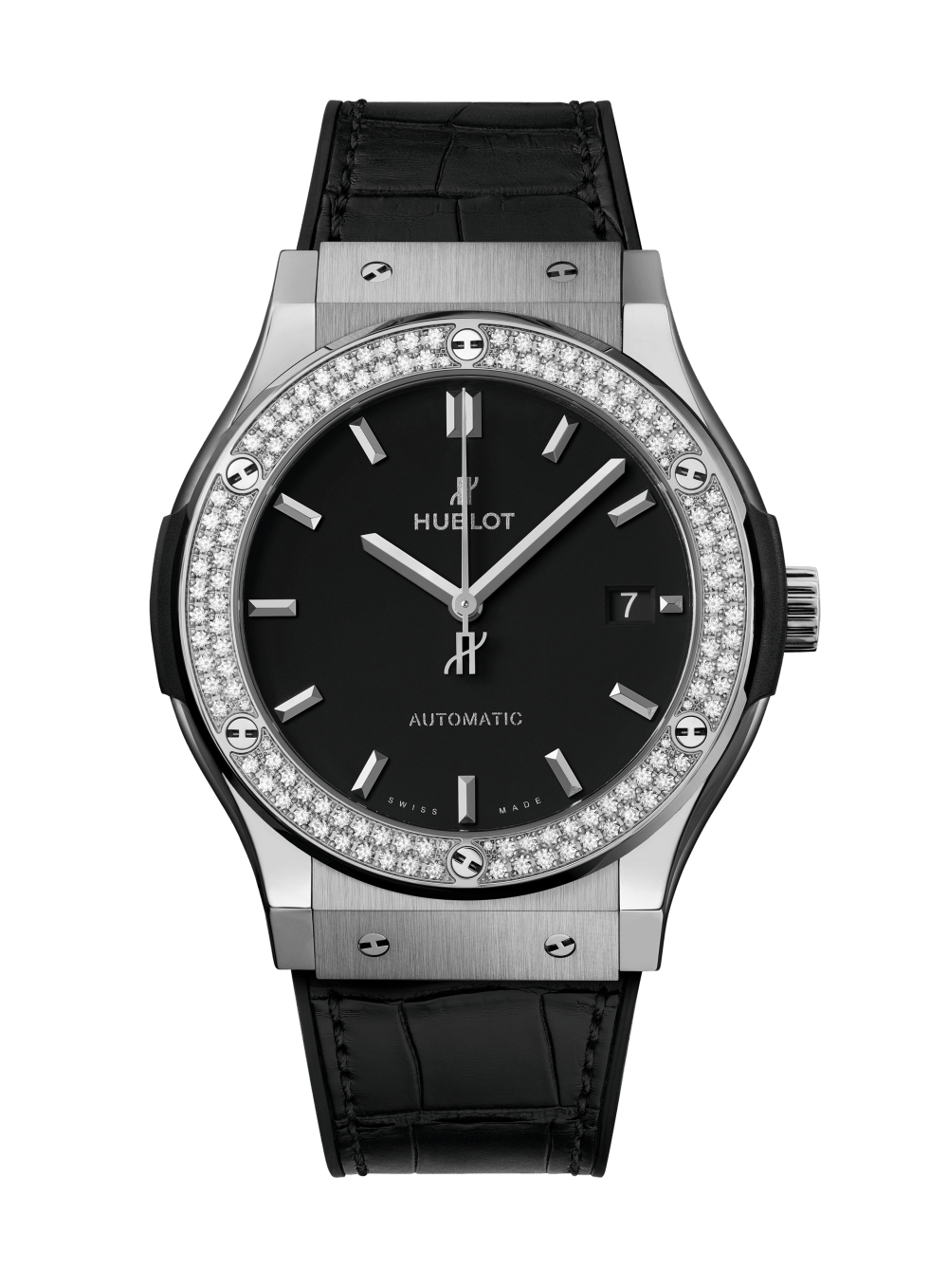 Men's watch / unisex  HUBLOT, Classic Fusion Titanium Diamonds / 45mm, SKU: 511.NX.1171.LR.1104 | watchphilosophy.co.uk