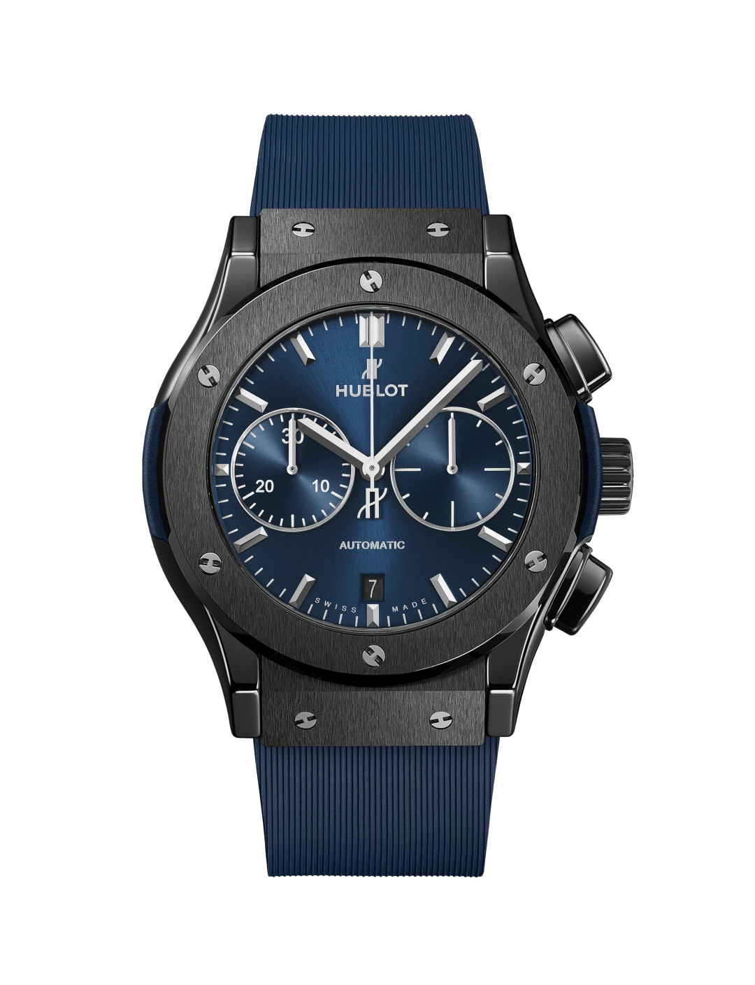Men's watch / unisex  HUBLOT, Classic Fusion Ceramic Blue Chronograph / 45mm, SKU: 521.CM.7170.RX | watchphilosophy.co.uk