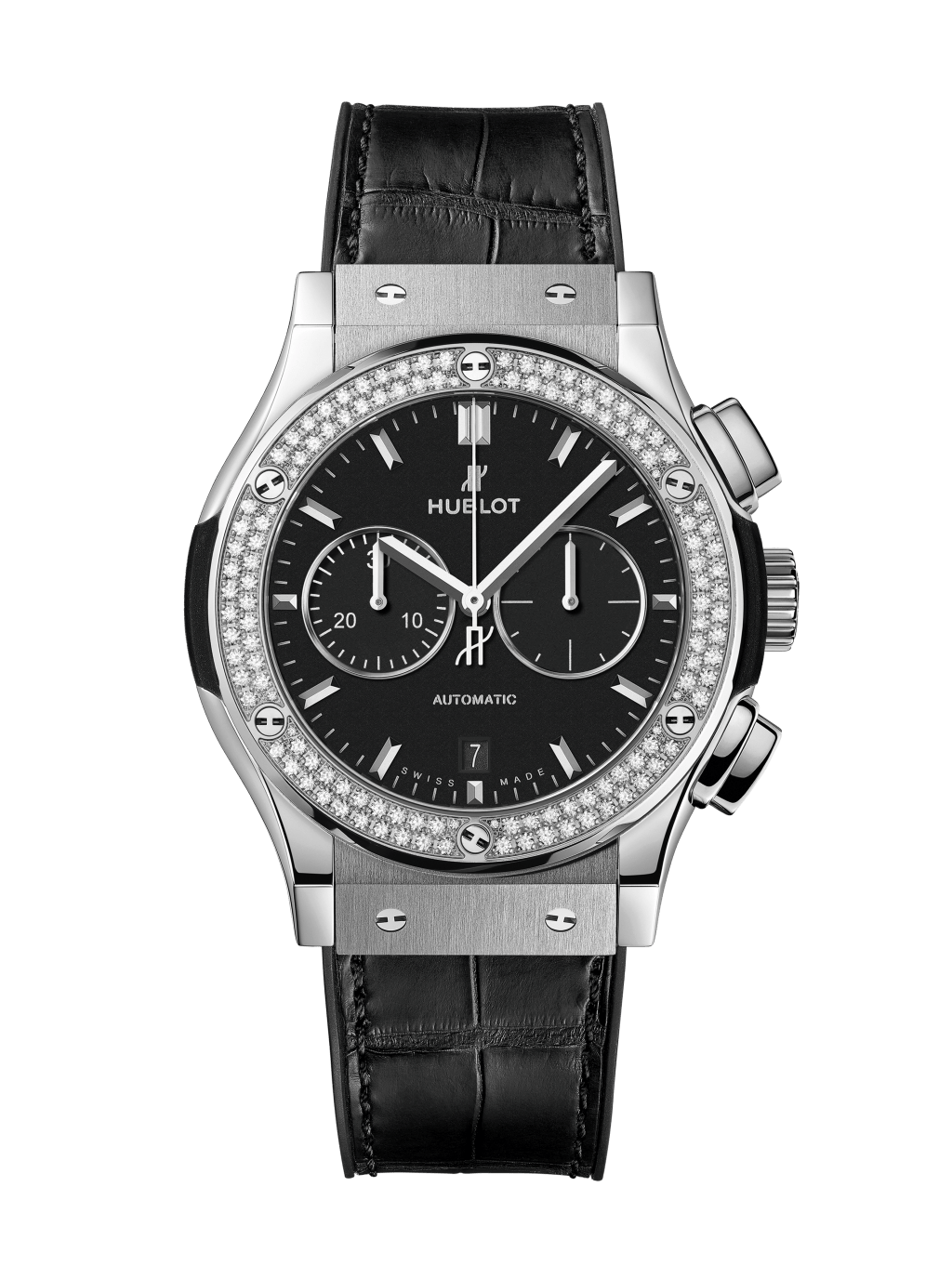 Men's watch / unisex  HUBLOT, Classic Fusion Chronograph Titanium Diamonds / 42mm, SKU: 541.NX.1171.LR.1104 | watchphilosophy.co.uk
