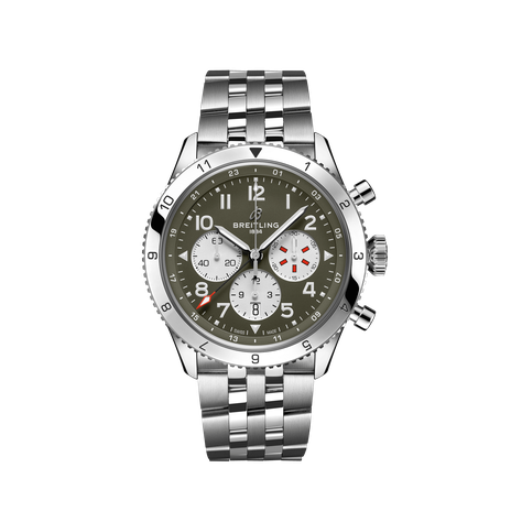Men's watch / unisex  BREITLING, Super AVI B04 Chronograph GMT Curtiss Warhawk / 46mm, SKU: AB04452A1L1A1 | watchphilosophy.co.uk