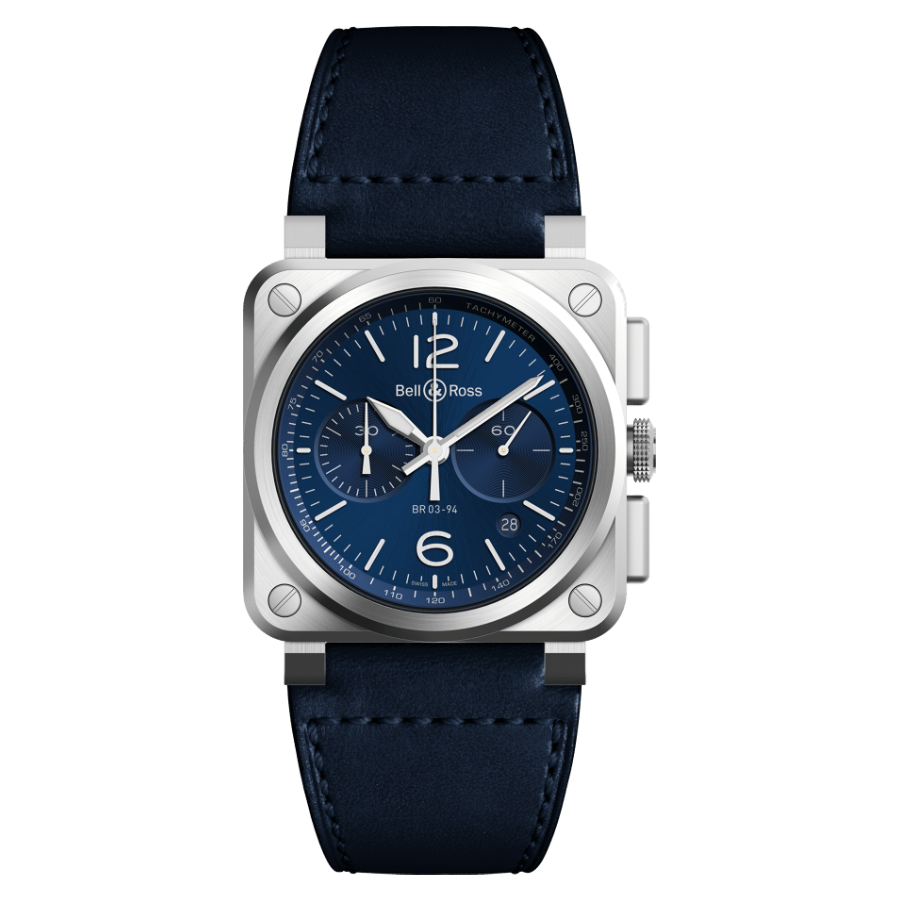 Men's watch / unisex  BELL & ROSS, BR 03-94 Blue Steel / 42mm, SKU: BR0394-BLU-ST/SCA | watchphilosophy.co.uk
