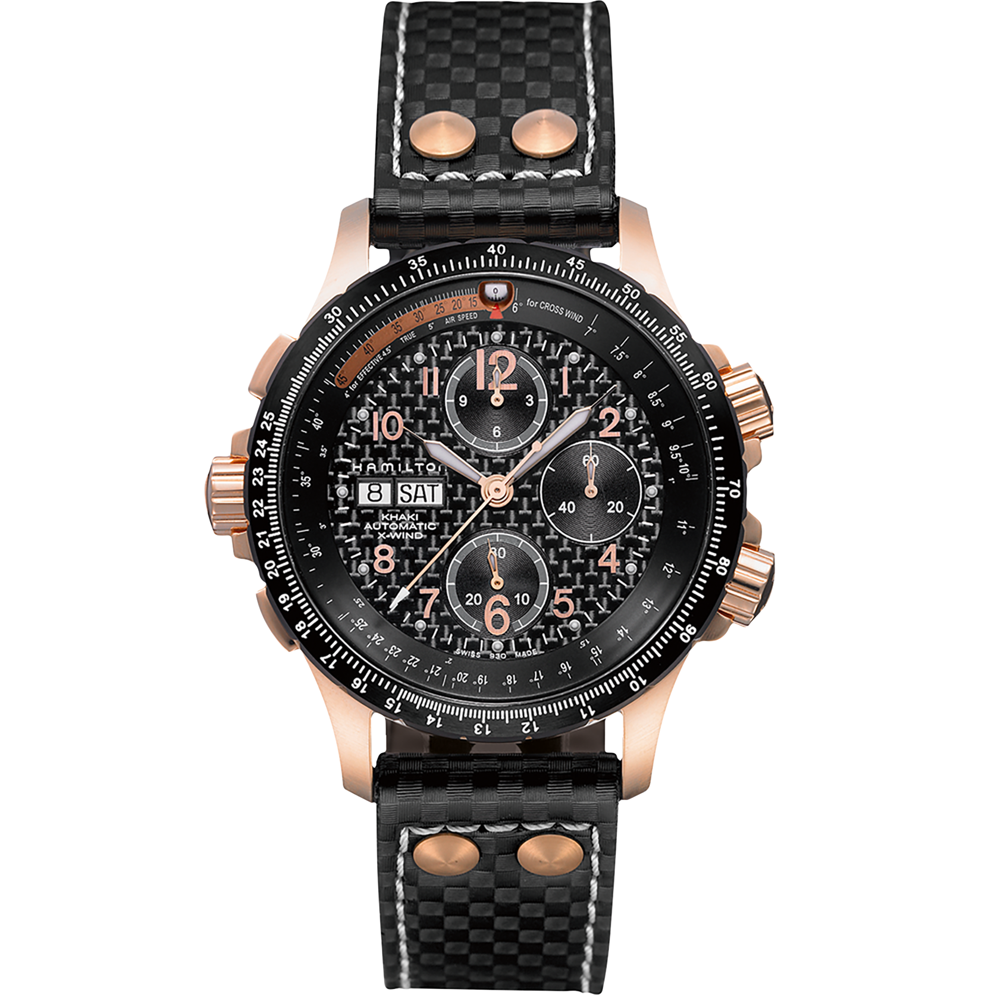 Men's watch / unisex  HAMILTON, Khaki Aviation X-Wind Auto Chrono / 44mm, SKU: H77696793 | watchphilosophy.co.uk