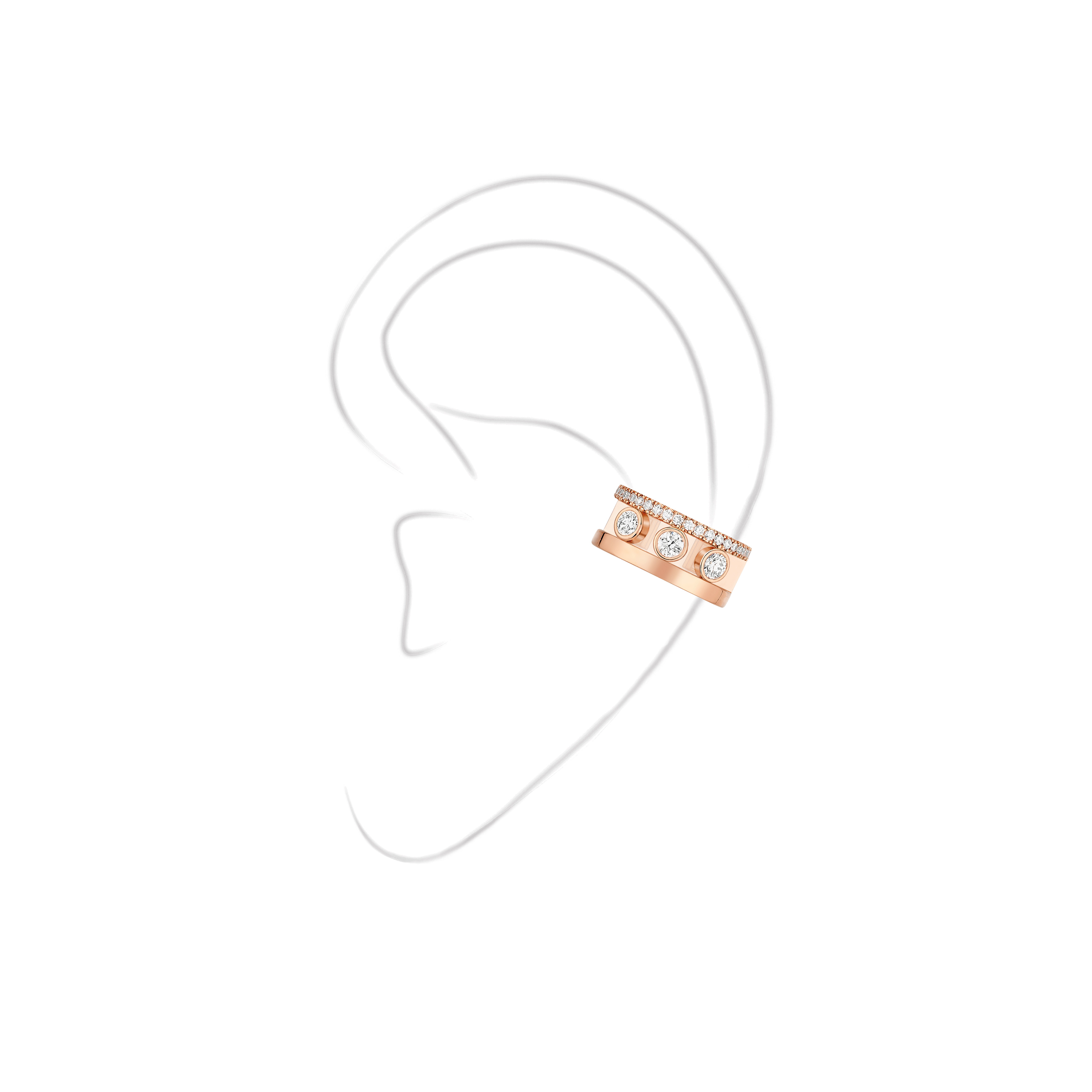 Women Jewellery  MESSIKA, Move Romane Ear Clip, SKU: 10120-PG | watchphilosophy.co.uk