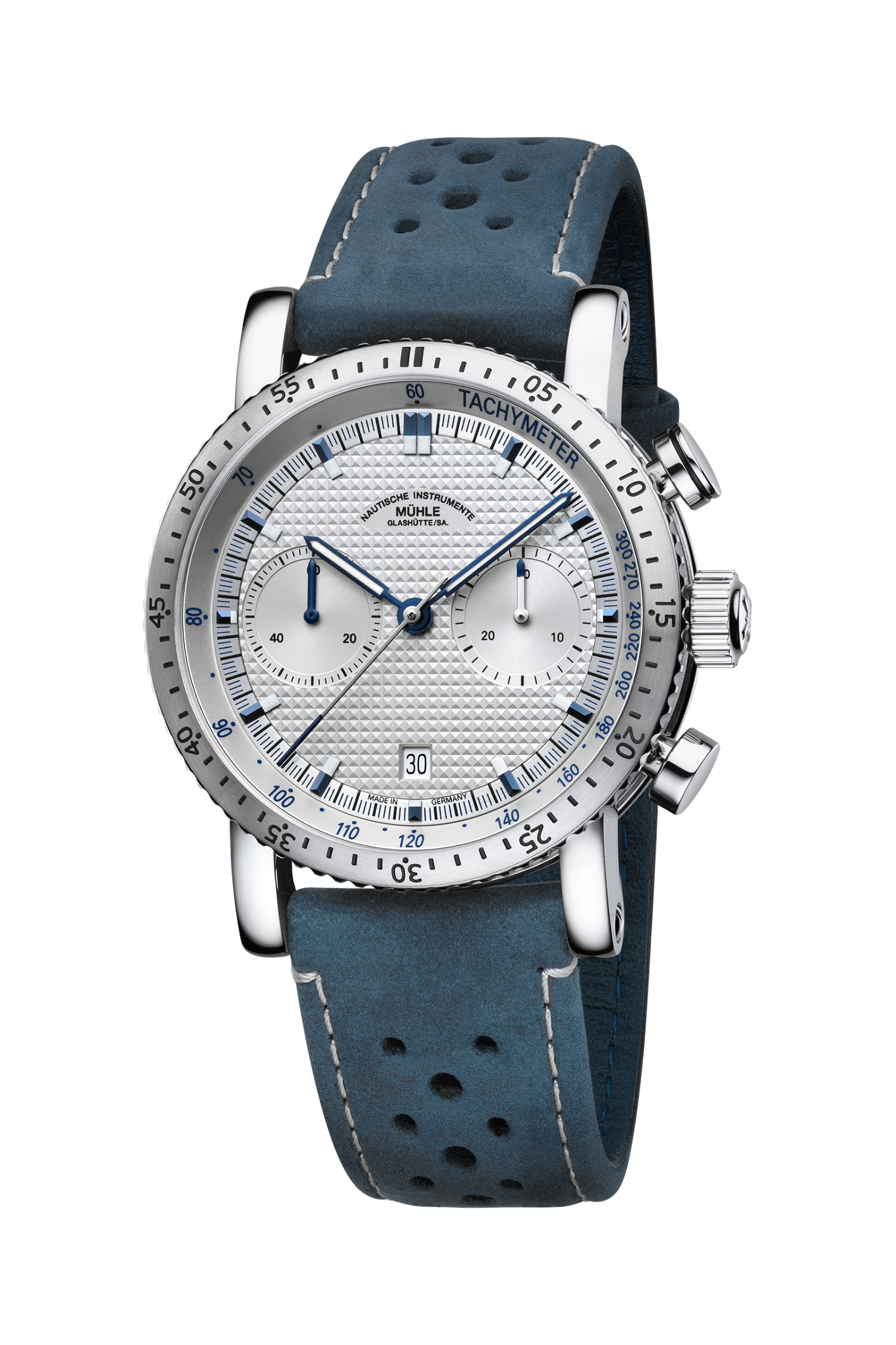 Men's watch / unisex  MÜHLE-GLASHÜTTE, Teutonia Sport I Clous De Paris / 42.6 mm, SKU: M1-29-65-LB-II | watchphilosophy.co.uk