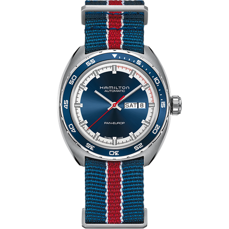 Men's watch / unisex  HAMILTON, American Classic Pan Europ Day Date Auto / 42mm, SKU: H35405741 | watchphilosophy.co.uk