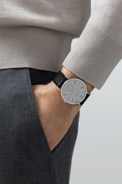 Men's watch / unisex NOMOS GLASHÜTTE, Tangente Neomatik 39 Platinum Gray / 38.50mm, SKU: 143 | watchphilosophy.co.uk