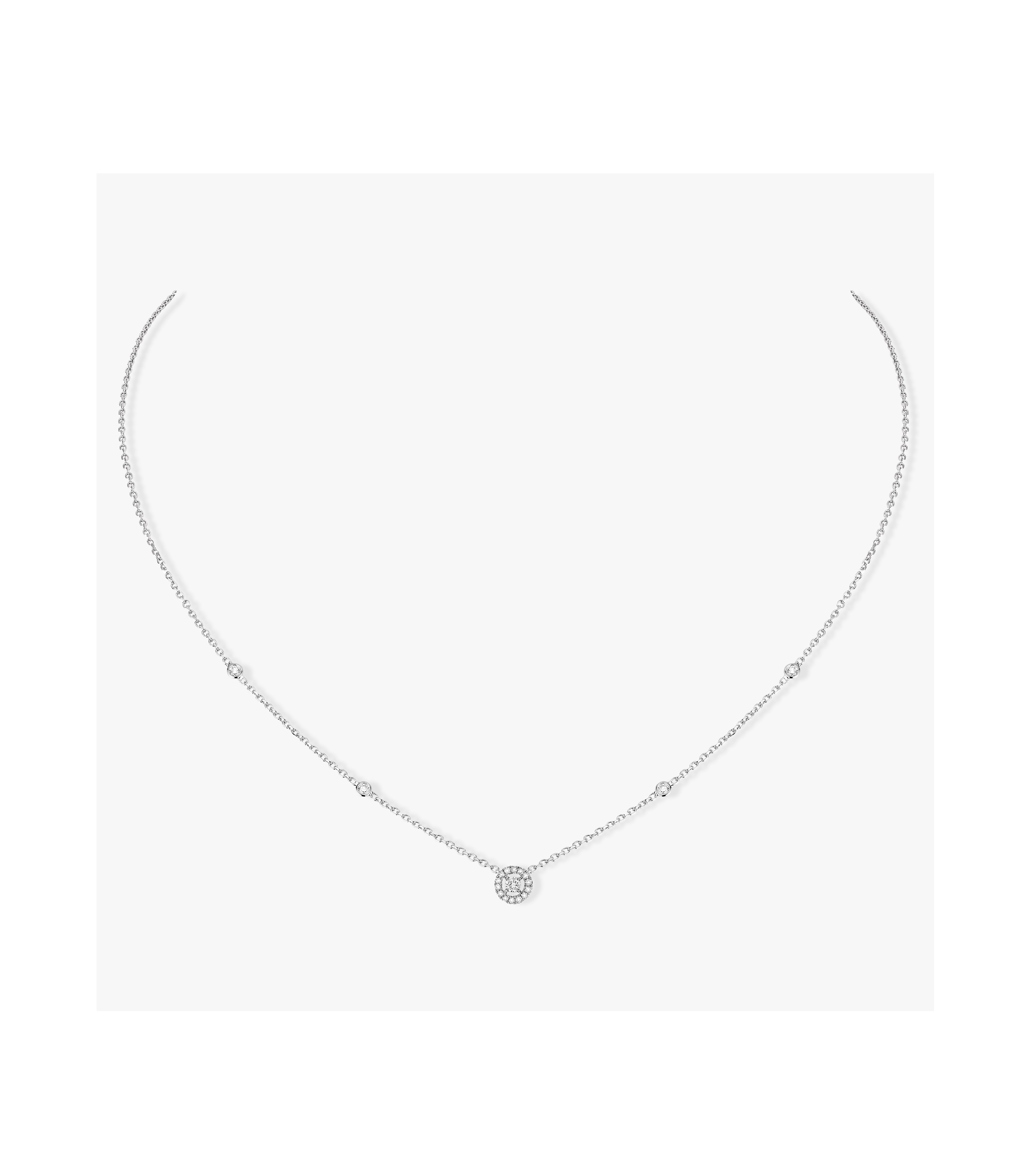 Women Jewellery  MESSIKA, Joy XS Diamond White Gold Necklace, SKU: 05370-WG | watchphilosophy.co.uk