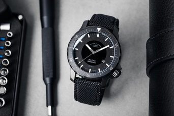 Men's watch / unisex MÜHLE-GLASHÜTTE, Sea-Timer BlackMotion / 44mm, SKU: M1-41-83-CB | watchphilosophy.co.uk