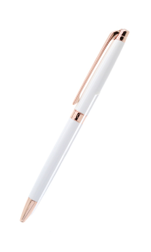 CARAN D’ACHE, Léman Slim White Rose Gold Ballpoint Pen, SKU: 4781.001 | watchphilosophy.co.uk