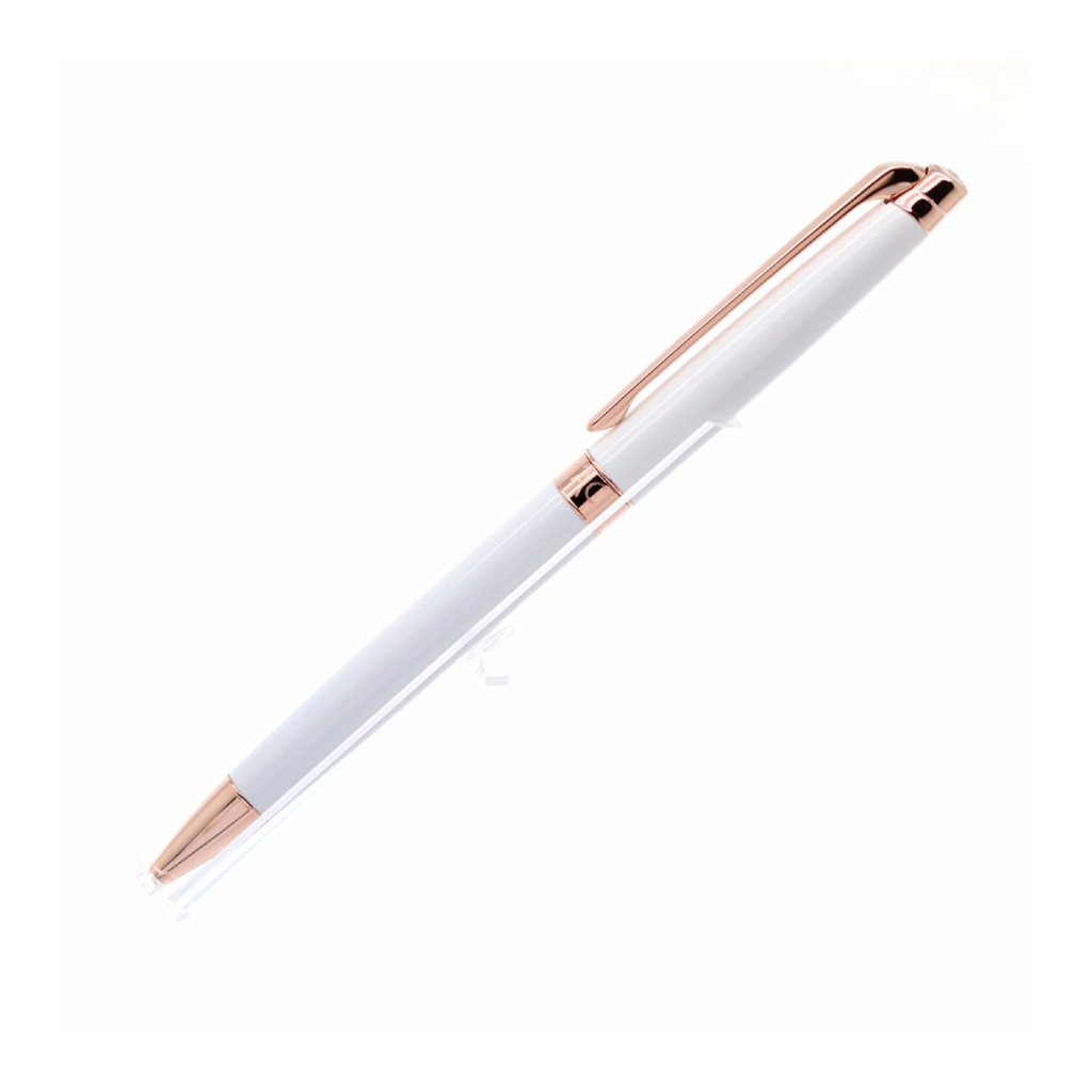 CARAN D’ACHE, Léman Slim White Rose Gold Ballpoint Pen, SKU: 4781.001 | watchphilosophy.co.uk