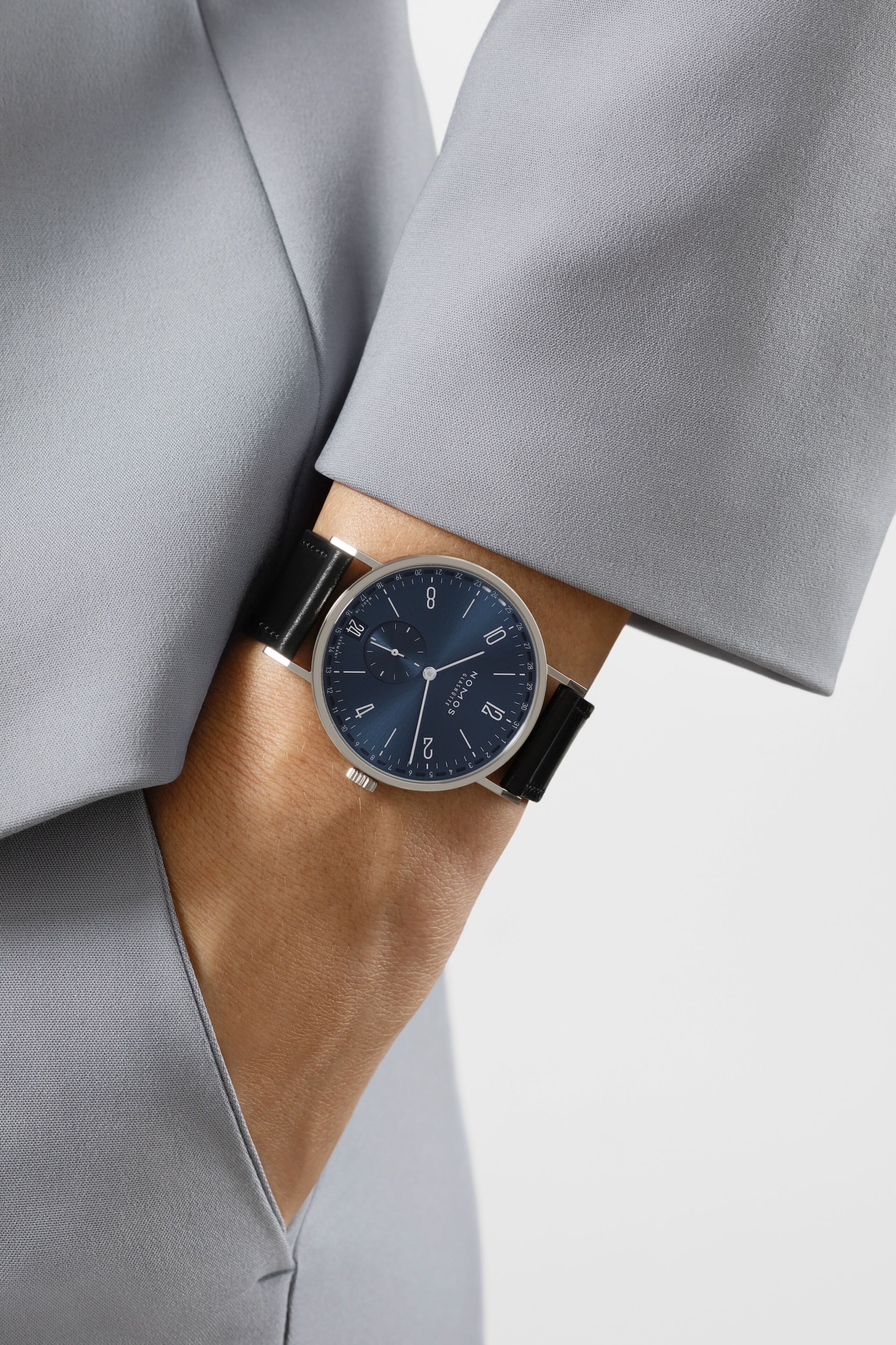 Men's watch / unisex NOMOS GLASHÜTTE, Tangente 2Date Blue / 37.50mm, SKU: 136.SB | watchphilosophy.co.uk