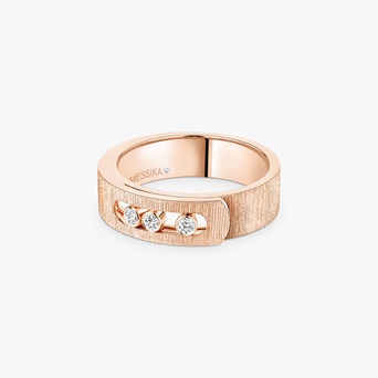 Women Jewellery / Unisex  MESSIKA, Move Noa Ciselé Pink Gold Diamond Ring, SKU: 14482-PG | watchphilosophy.co.uk