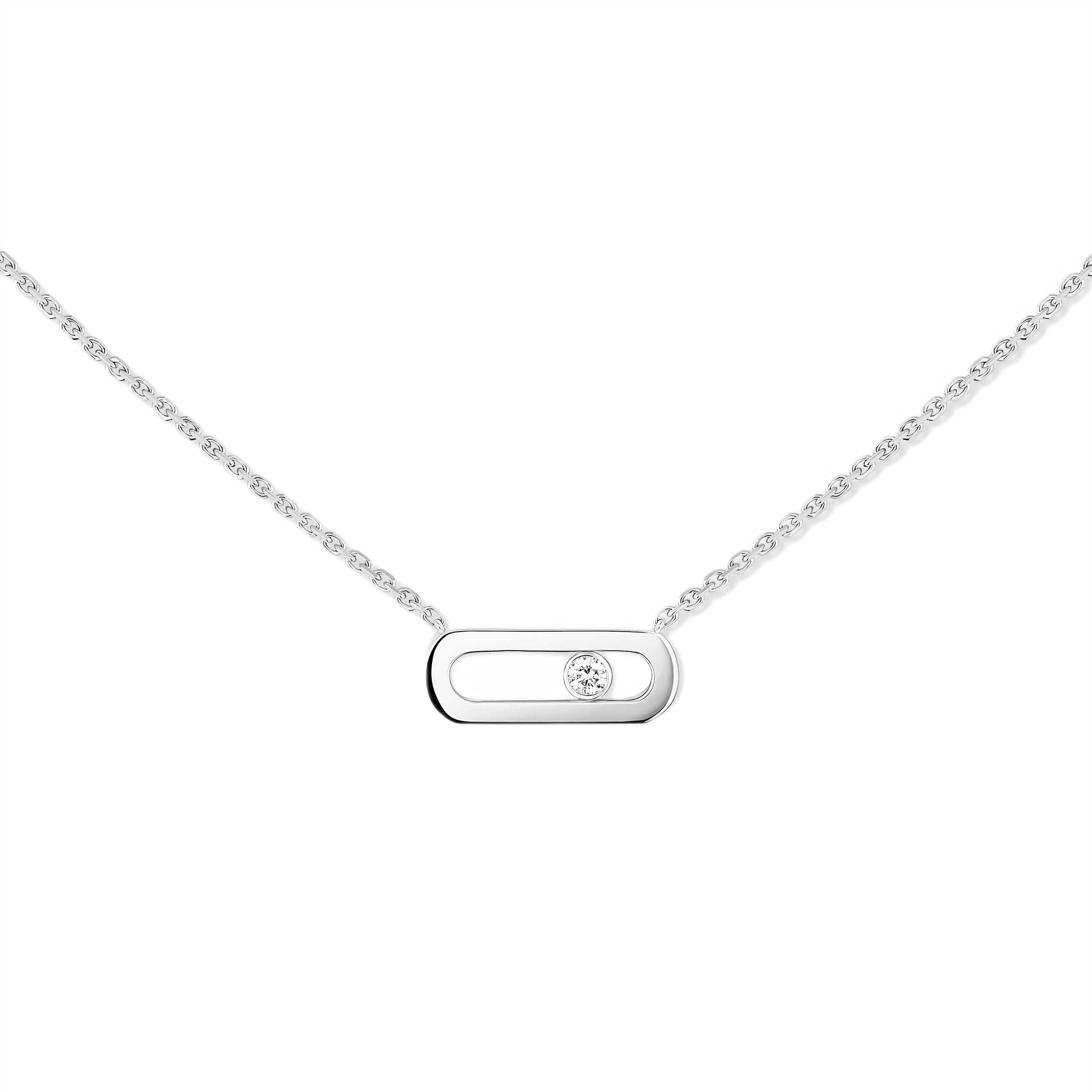 Women Jewellery  MESSIKA, Move Uno White Gold Diamond Necklace, SKU: 14613-WG | watchphilosophy.co.uk