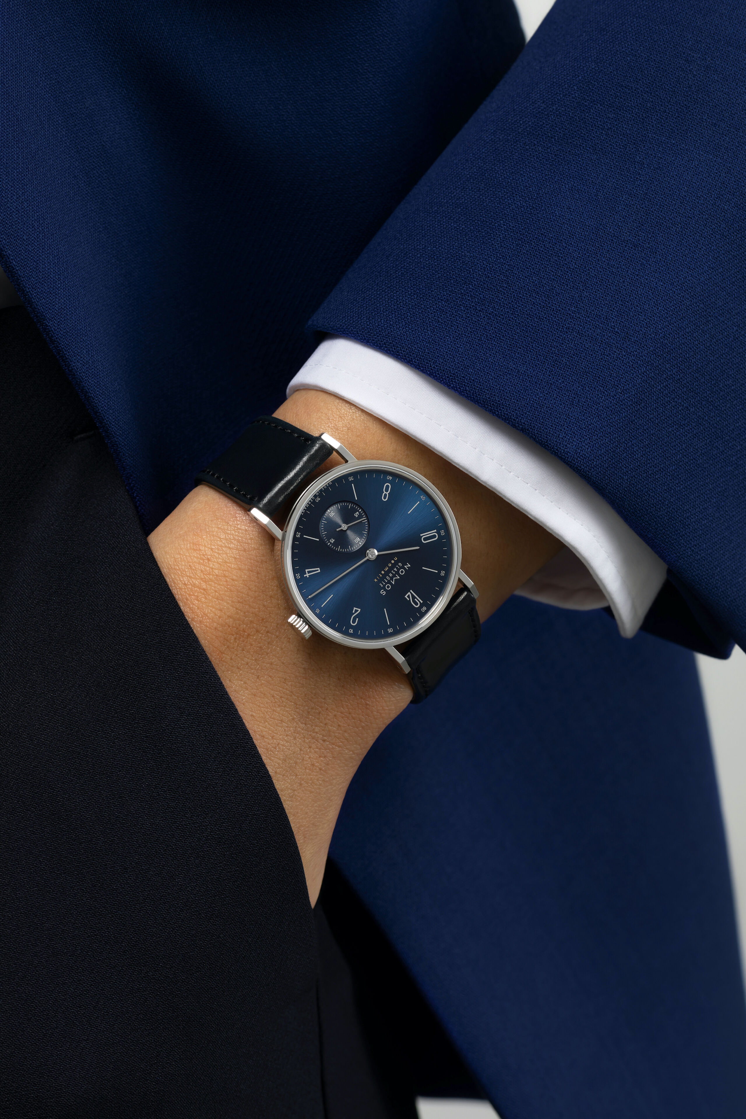 Ladies' watch NOMOS GLASHÜTTE, Tangente Neomatik Blue Gold / 35mm, SKU: 190 | watchphilosophy.co.uk