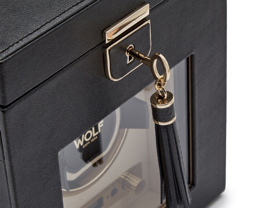 WOLF 1834, Palermo Single Watch Winder With Jewellery Storage, SKU: 213702 | watchphilosophy.co.uk