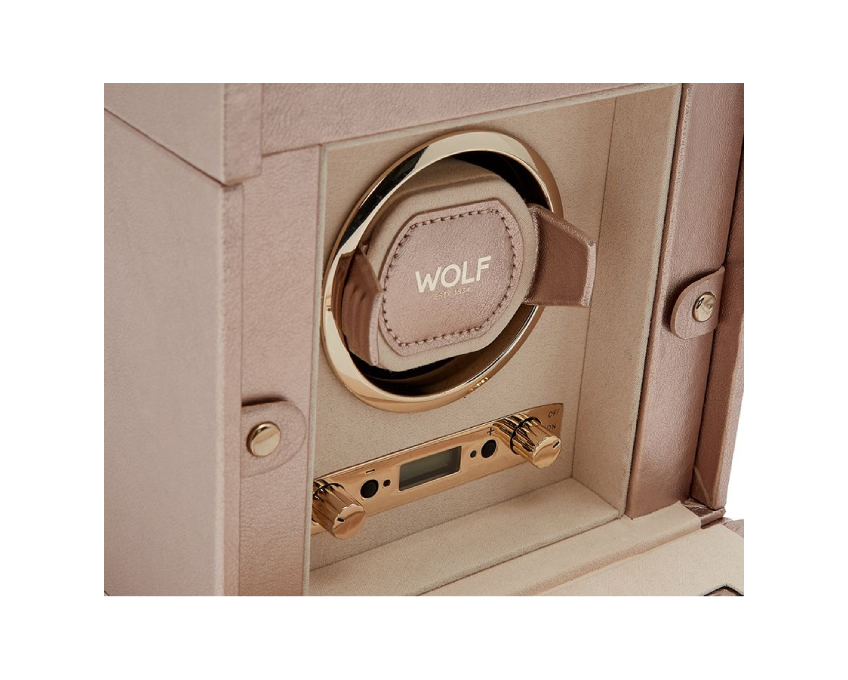 WOLF 1834, Palermo Single Watch Winder With Jewellery Storage, SKU: 213716 | watchphilosophy.co.uk