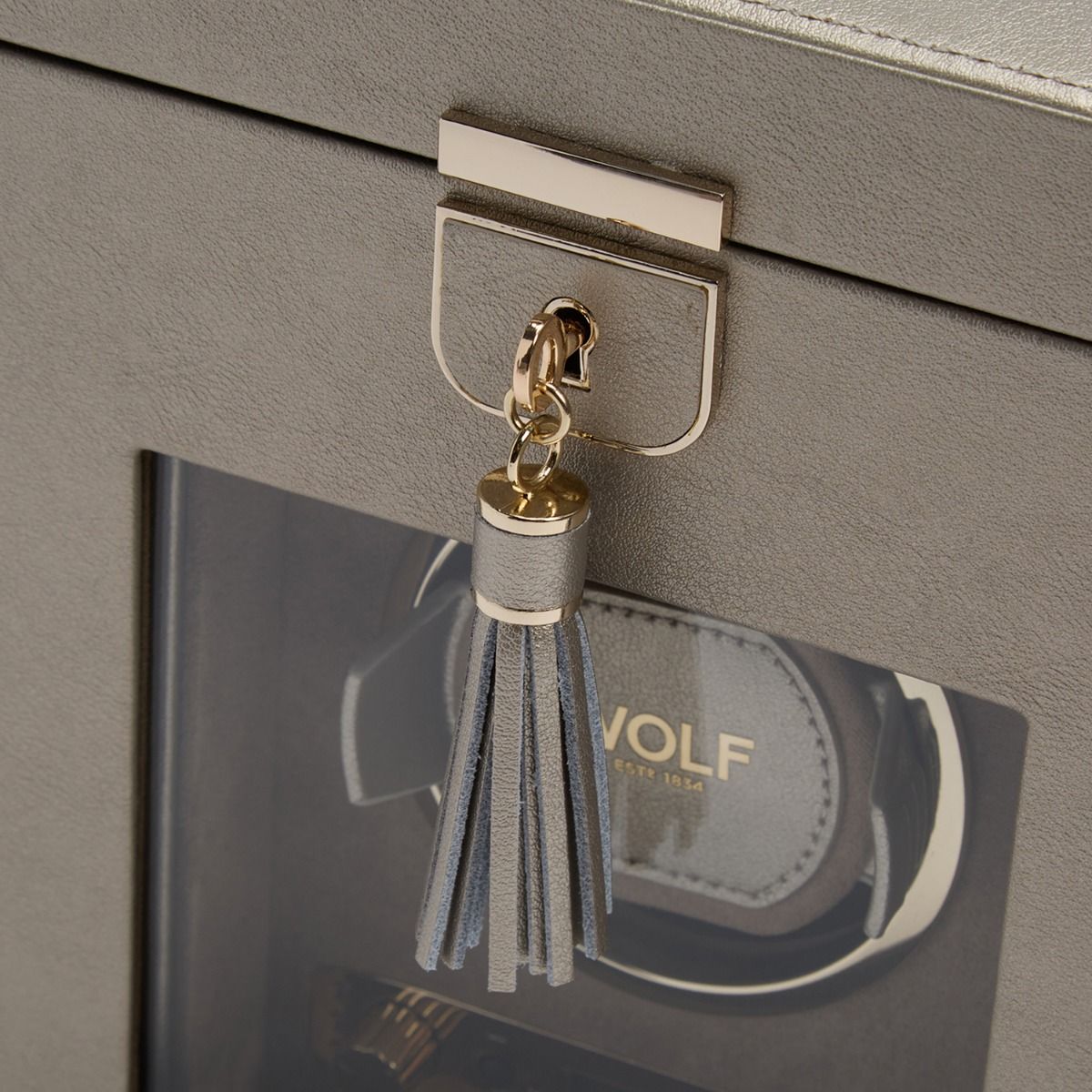 WOLF 1834, Palermo Single Watch Winder With Jewellery Storage, SKU: 213778 | watchphilosophy.co.uk