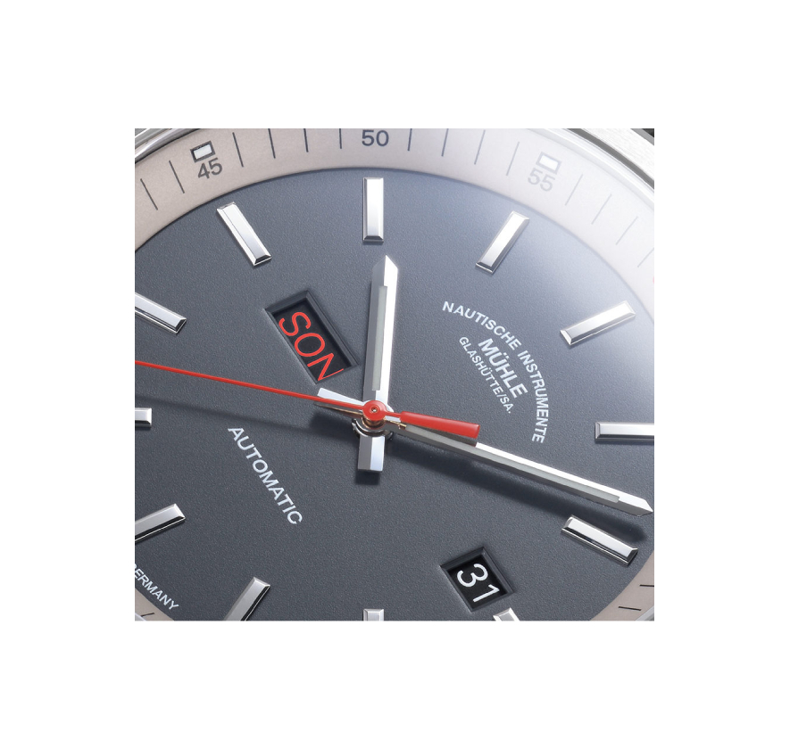 Men's watch / unisex MÜHLE-GLASHÜTTE, 29ER Day/Date / 42.4 mm, SKU: M1-25-34-MB | watchphilosophy.co.uk
