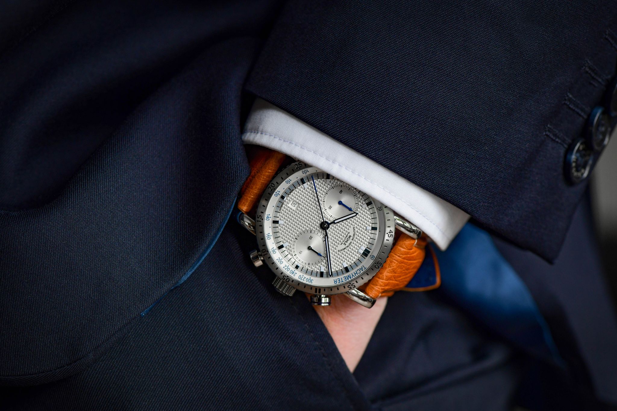 Men's watch / unisex MÜHLE-GLASHÜTTE, Teutonia Sport I Clous De Paris / 42.6 mm, SKU: M1-29-65-LB | watchphilosophy.co.uk