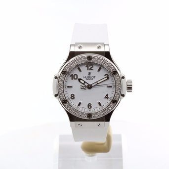 Ladies' watch HUBLOT, Big Bang Steel White Diamonds / 38mm, SKU: 361.SE.2010.RW.1104 | watchphilosophy.co.uk