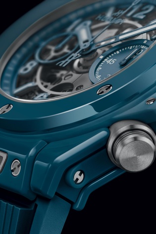 Men's watch / unisex HUBLOT, Big Bang Unico Petrol Blue Ceramic / 42mm, SKU: 441.ES.5121.RX | watchphilosophy.co.uk