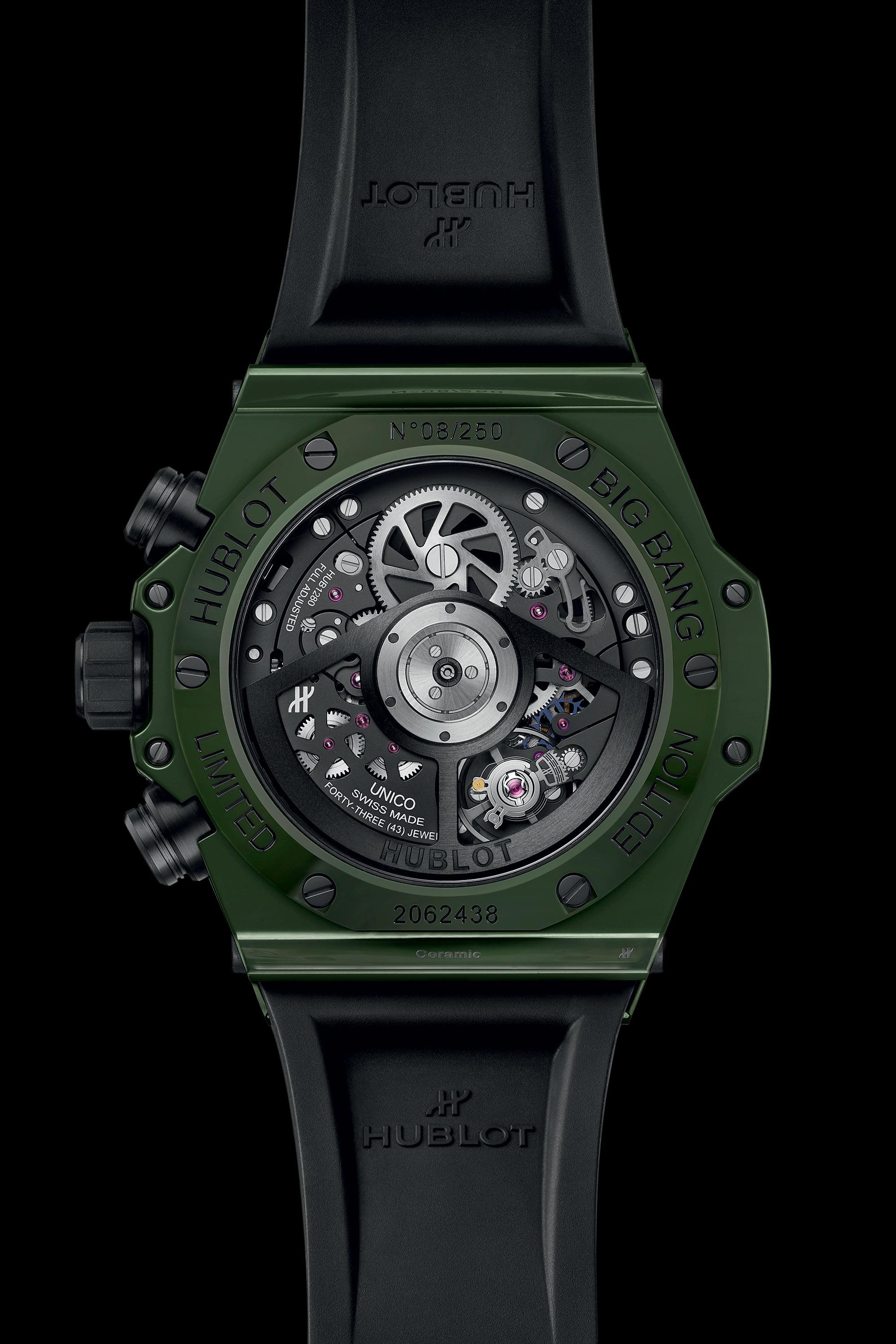 Men's watch / unisex HUBLOT, Big Bang Unico Green Ceramic Limited Edition / 42mm, SKU: 441.GX.5210.RX | watchphilosophy.co.uk
