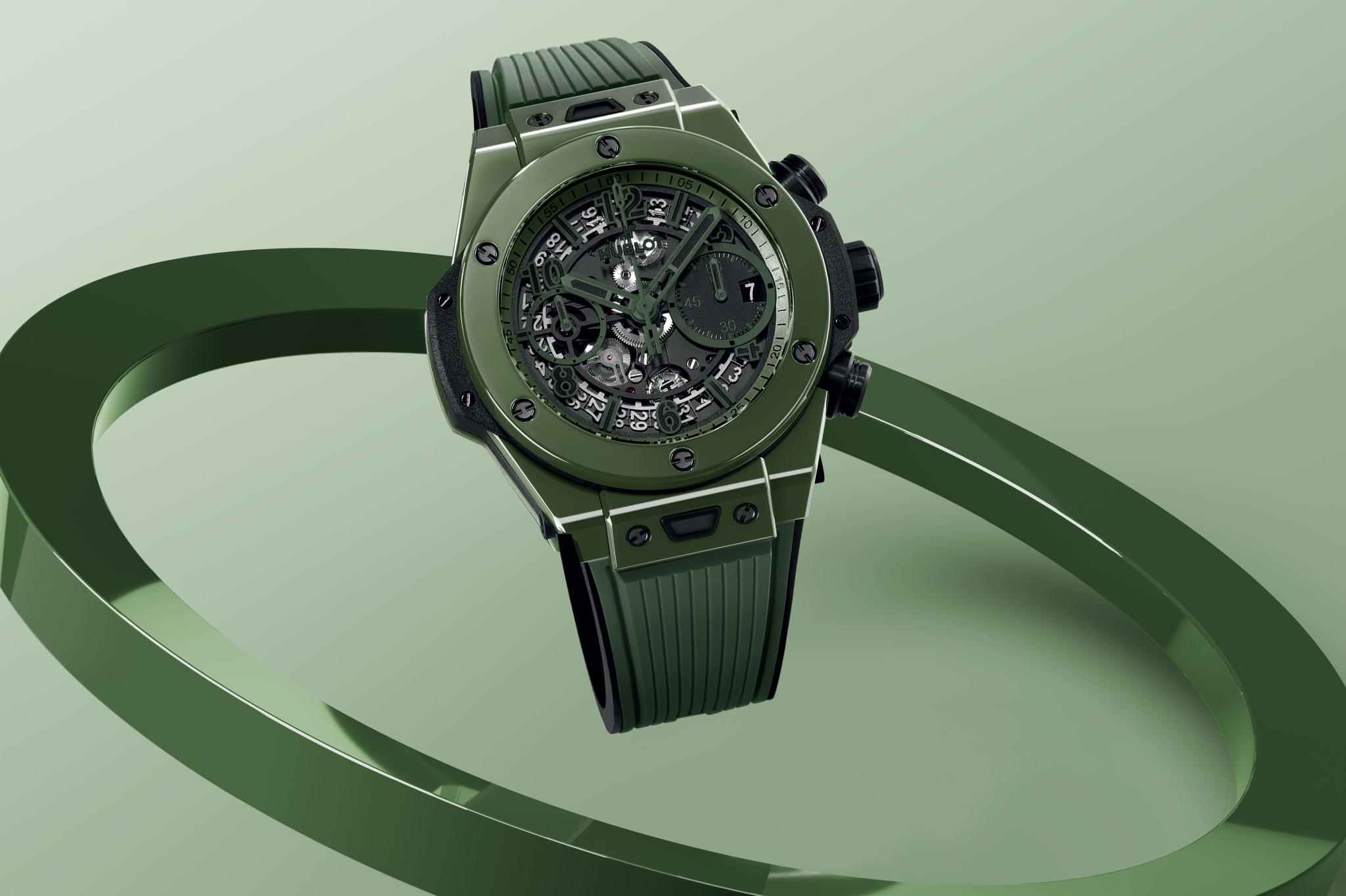Men's watch / unisex HUBLOT, Big Bang Unico Green Ceramic Limited Edition / 42mm, SKU: 441.GX.5210.RX | watchphilosophy.co.uk