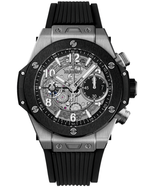 Men's watch / unisex HUBLOT, Big Bang Unico Titanium Ceramic / 42mm, SKU: 441.NM.1171.RX | watchphilosophy.co.uk
