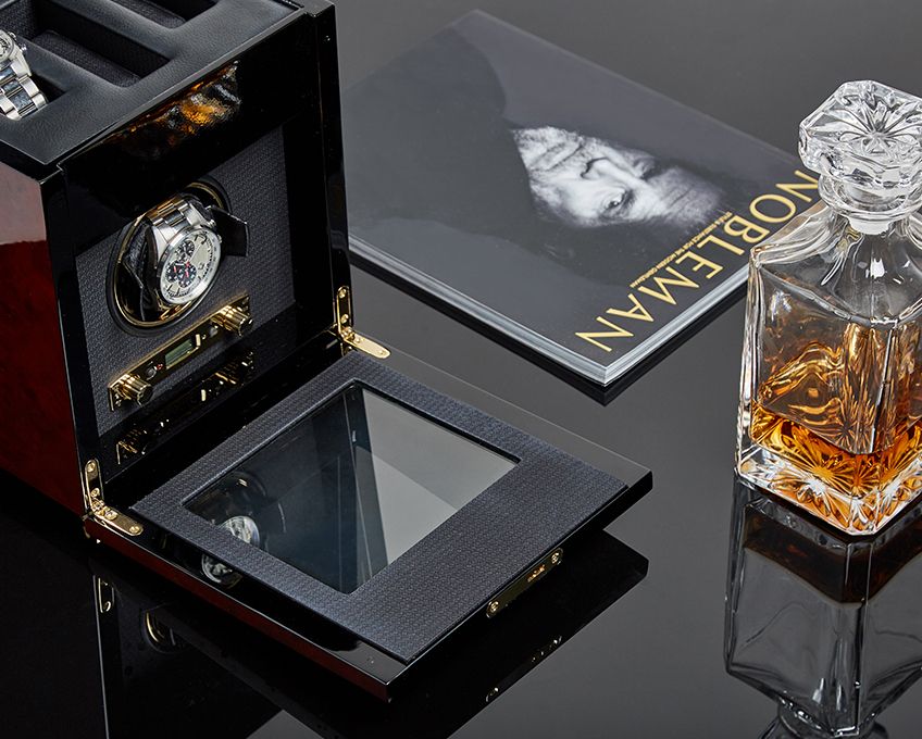 WOLF 1834, Savoy Single Watch Winder With Storage, SKU: 454510 | watchphilosophy.co.uk