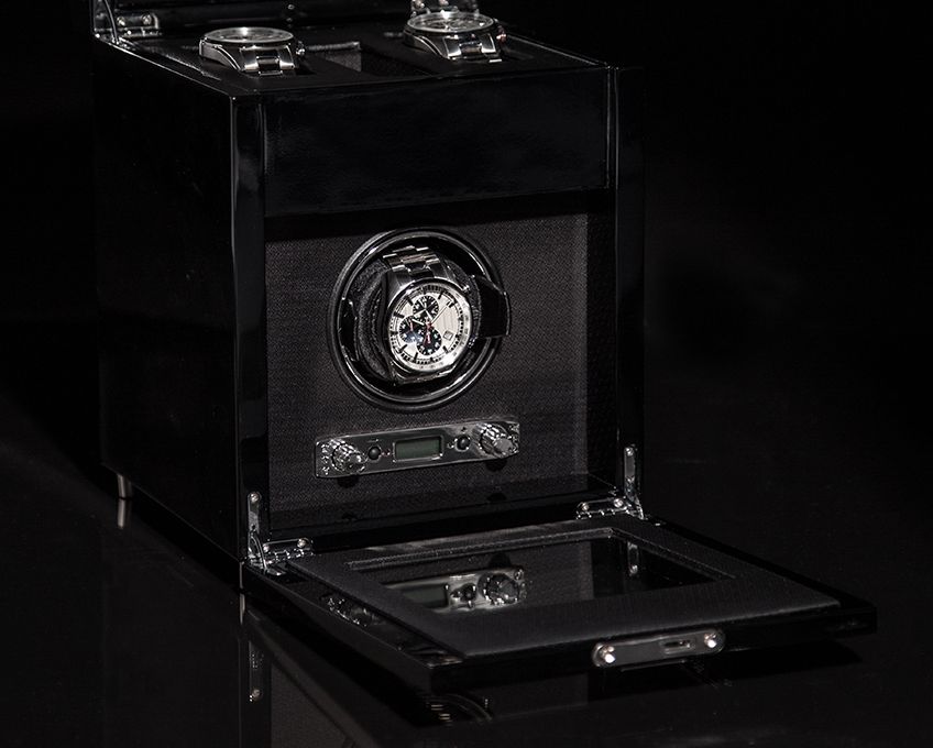 WOLF 1834, Savoy Single Watch Winder With Storage, SKU: 454570 | watchphilosophy.co.uk