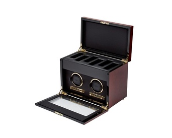 WOLF 1834, Savoy Double Watch Winder With Storage, SKU: 454610 | watchphilosophy.co.uk