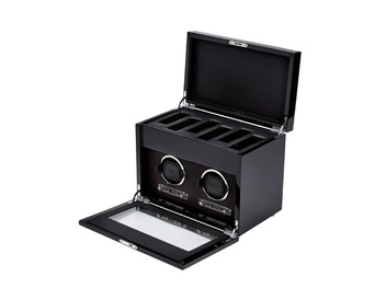 WOLF 1834, Savoy Double Watch Winder With Storage, SKU: 454670 | watchphilosophy.co.uk