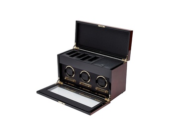 WOLF 1834, Savoy Triple Watch Winder With Storage, SKU: 454710 | watchphilosophy.co.uk