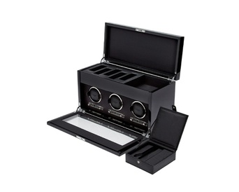 WOLF 1834, Savoy Triple Watch Winder With Storage, SKU: 454770 | watchphilosophy.co.uk