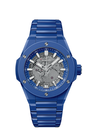 Men's watch / unisex HUBLOT, Big Bang Integrated Time Only Blue Indigo Ceramic / 40mm, SKU: 456.EX.5129.EX | watchphilosophy.co.uk
