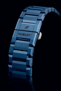 Men's watch / unisex HUBLOT, Big Bang Integrated Time Only Blue Magic / 38mm, SKU: 457.EX.7170.EX | watchphilosophy.co.uk