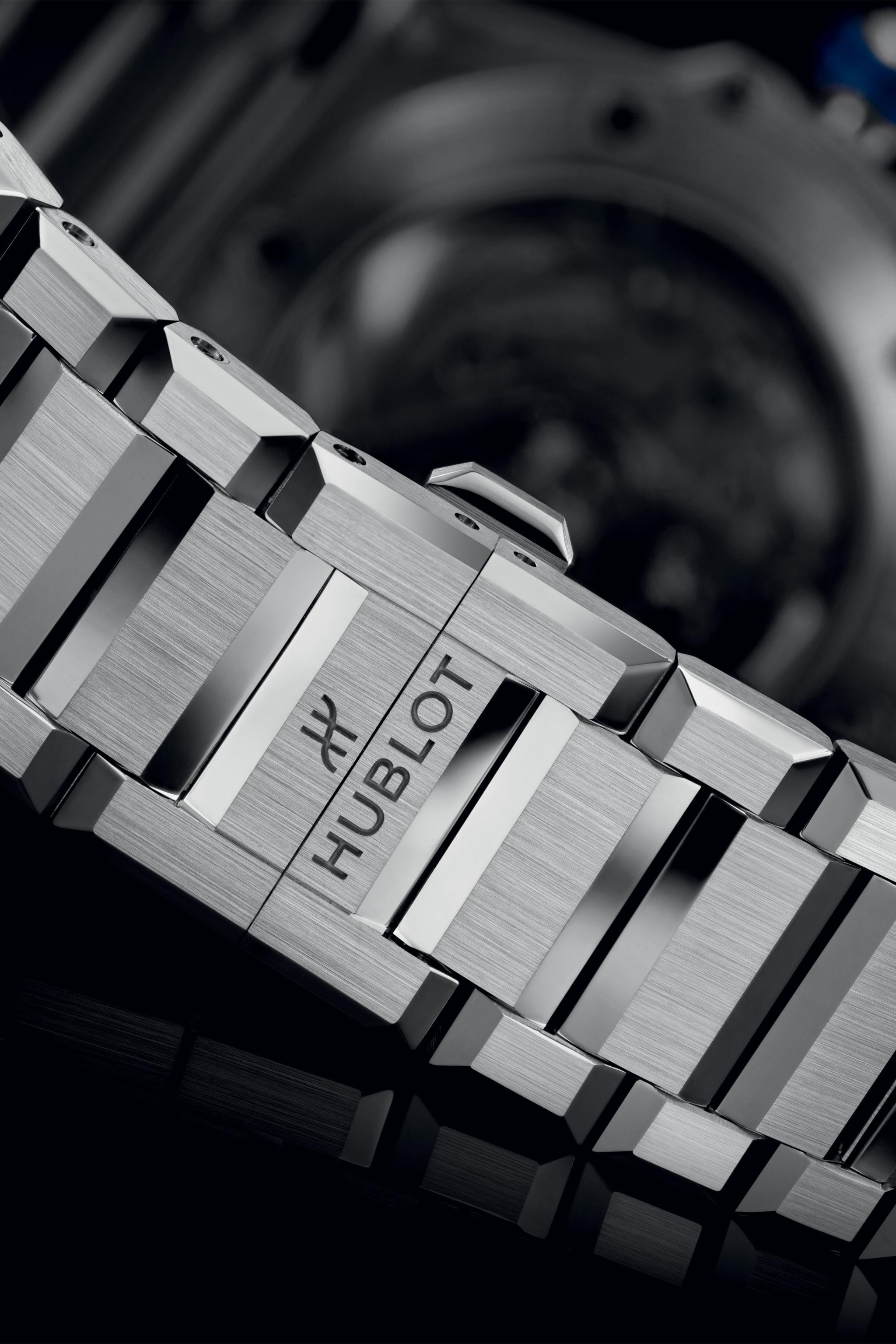 Men's watch / unisex HUBLOT, Big Bang Integrated Time Only Titanium Blue / 38mm, SKU: 457.NX.7170.NX | watchphilosophy.co.uk