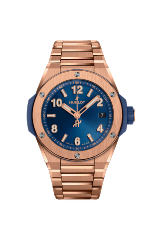 Men's watch / unisex HUBLOT, Big Bang Integrated Time Only King Gold Blue / 38mm, SKU: 457.OX.7180.OX | watchphilosophy.co.uk