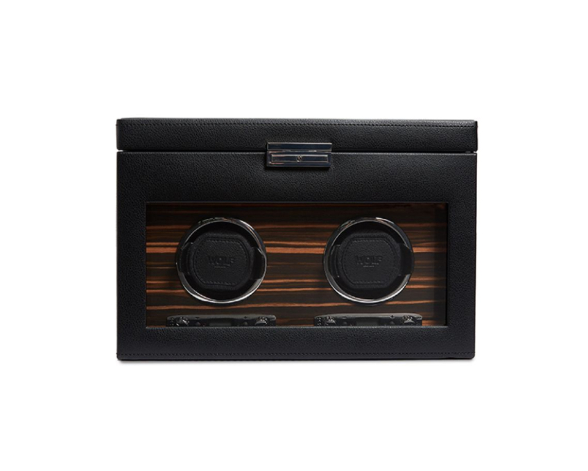 WOLF 1834, Roadster Double Watch Winder With Storage, SKU: 457256 | watchphilosophy.co.uk