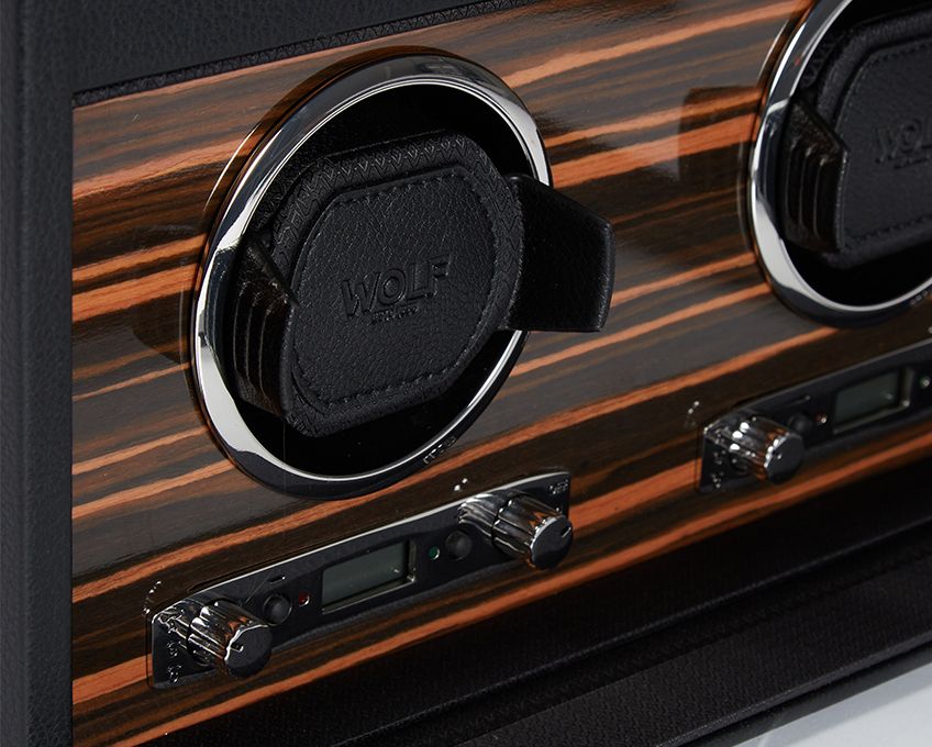 WOLF 1834, Roadster Double Watch Winder With Storage, SKU: 457256 | watchphilosophy.co.uk