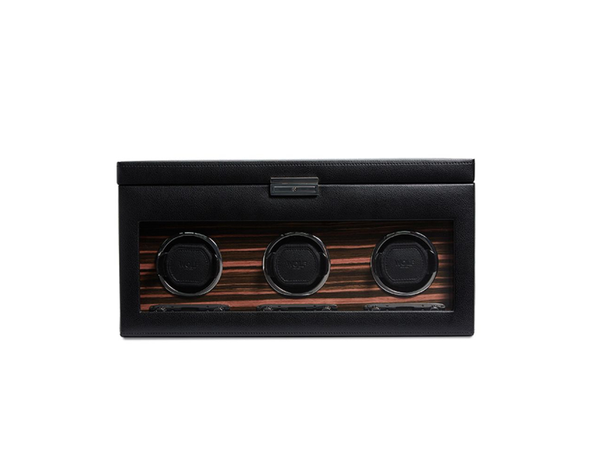 WOLF 1834, Roadster Triple Watch Winder With Storage, SKU: 457356 | watchphilosophy.co.uk