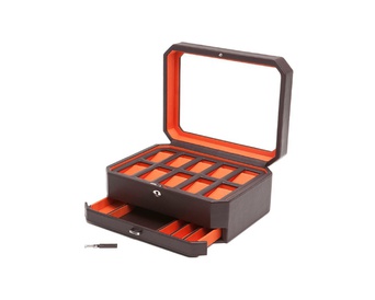 WOLF 1834, Windsor 10pc Watch Box With Drawer, SKU: 458606 | watchphilosophy.co.uk