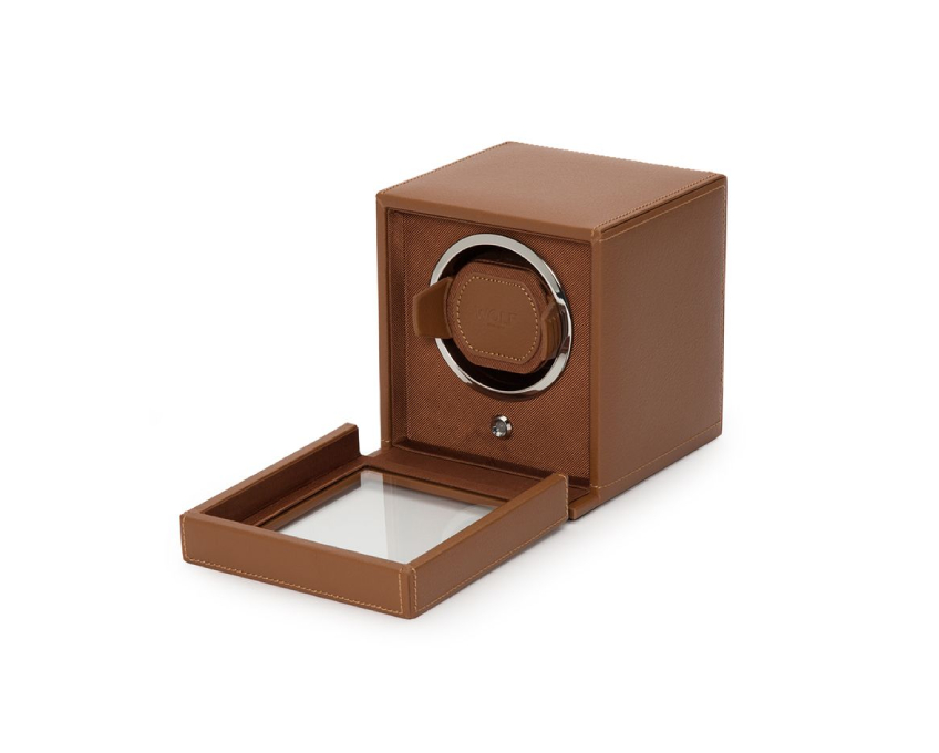 WOLF 1834, Cub Single Watch Winder With Cover, SKU: 461127 | watchphilosophy.co.uk
