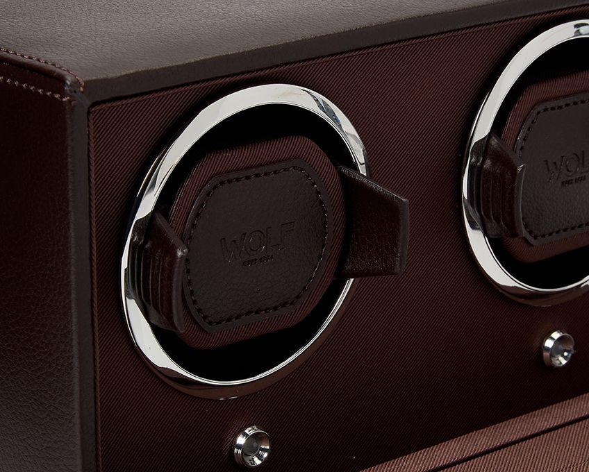 WOLF 1834, Cub Double Watch Winder With Cover, SKU: 461206 | watchphilosophy.co.uk